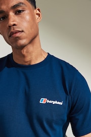 Berghaus Blue Dark 100% Cotton Classic Logo T-Shirt - Image 4 of 6