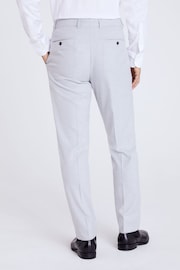 MOSS Light Grey Tailored Fit Flannel Suit Trousers - Image 2 of 3