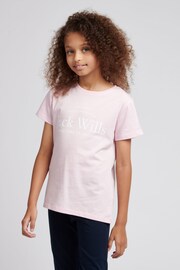 Jack Wills Pink Script T-Shirt - Image 1 of 6