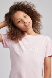 Jack Wills Pink Script T-Shirt - Image 3 of 6