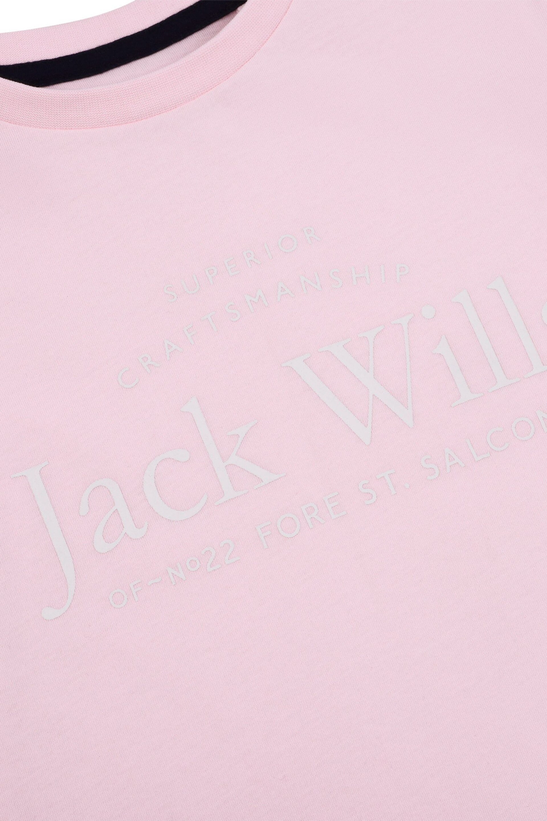 Jack Wills Pink Script T-Shirt - Image 6 of 6