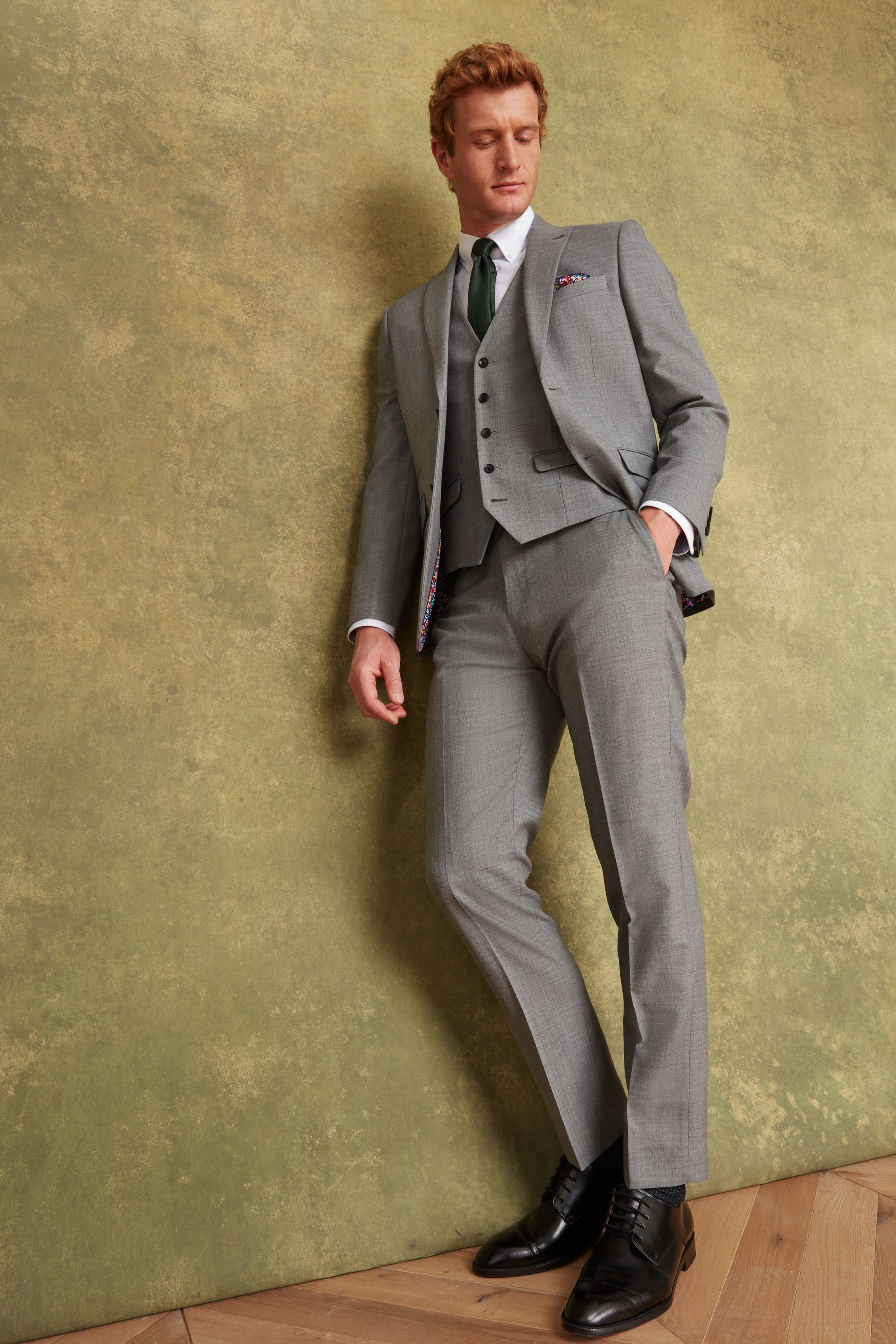 Light grey wool waistcoat shop
