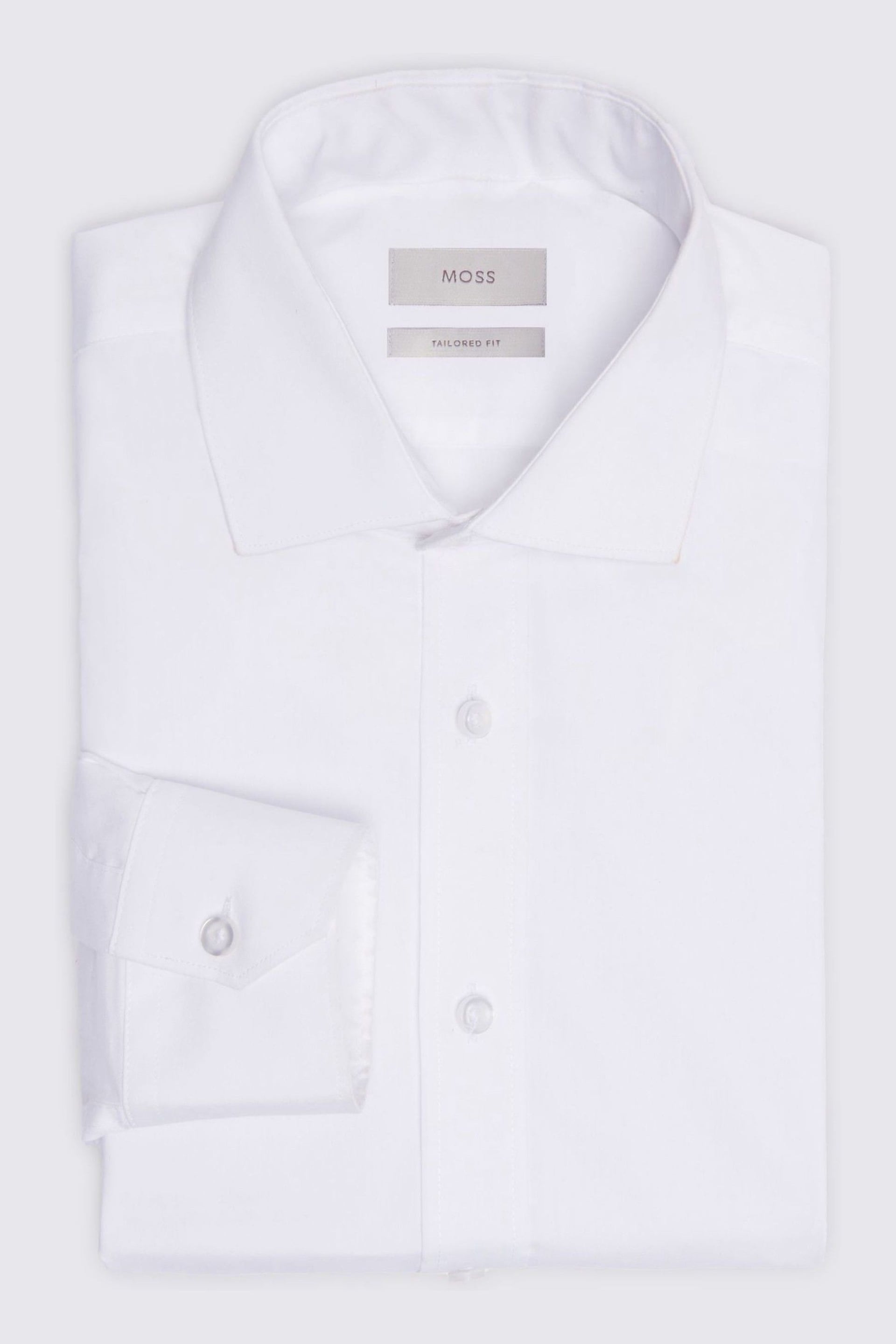 MOSS White Tailored Stretch Shirt - Image 4 of 4