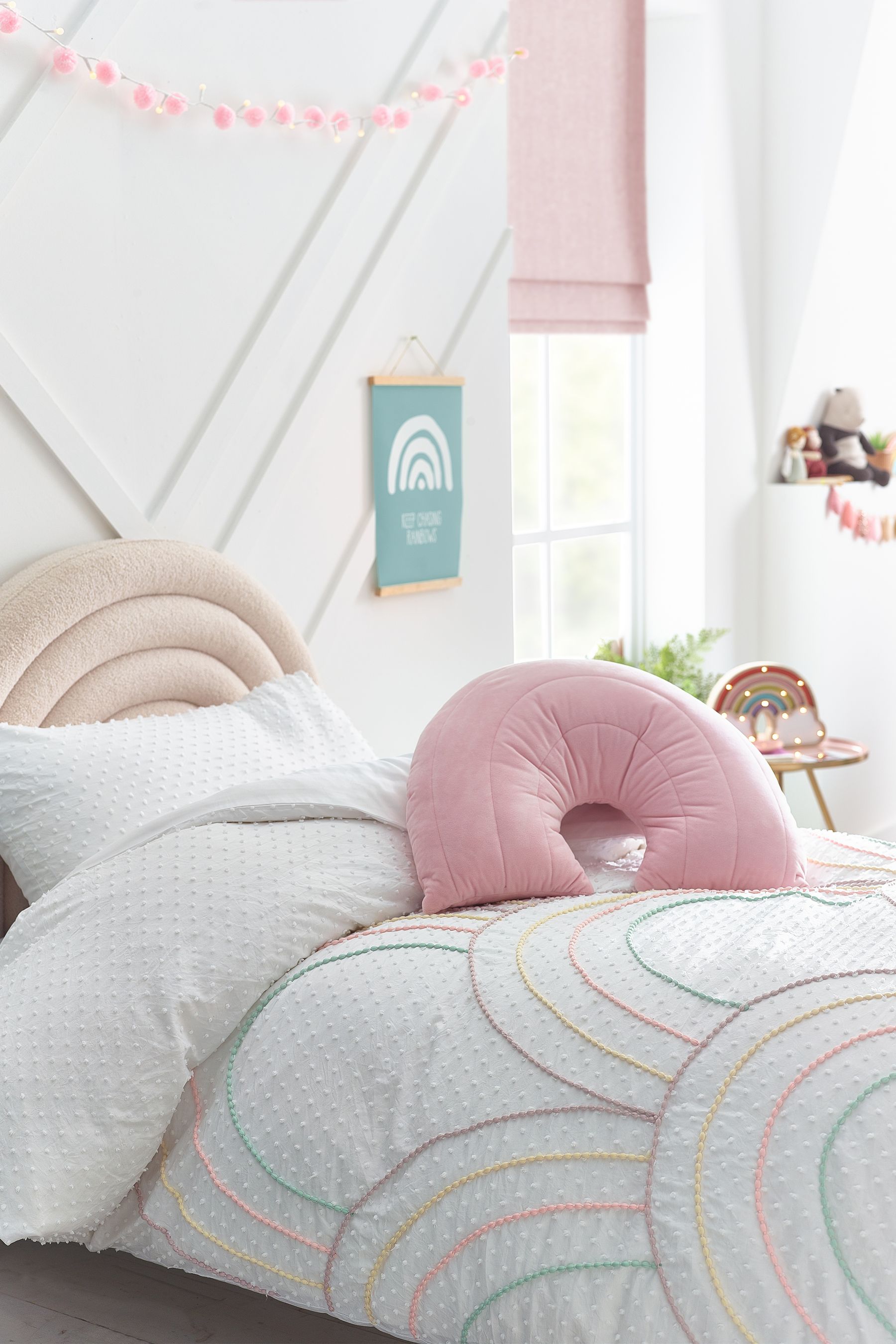 Buy White Kids Embroidered Rainbows Duvet Cover And Pillowcase Set from Next Austria