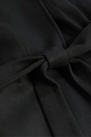 Ted Baker Black Long Length Rosell Wool Wrap Coat - Image 5 of 5