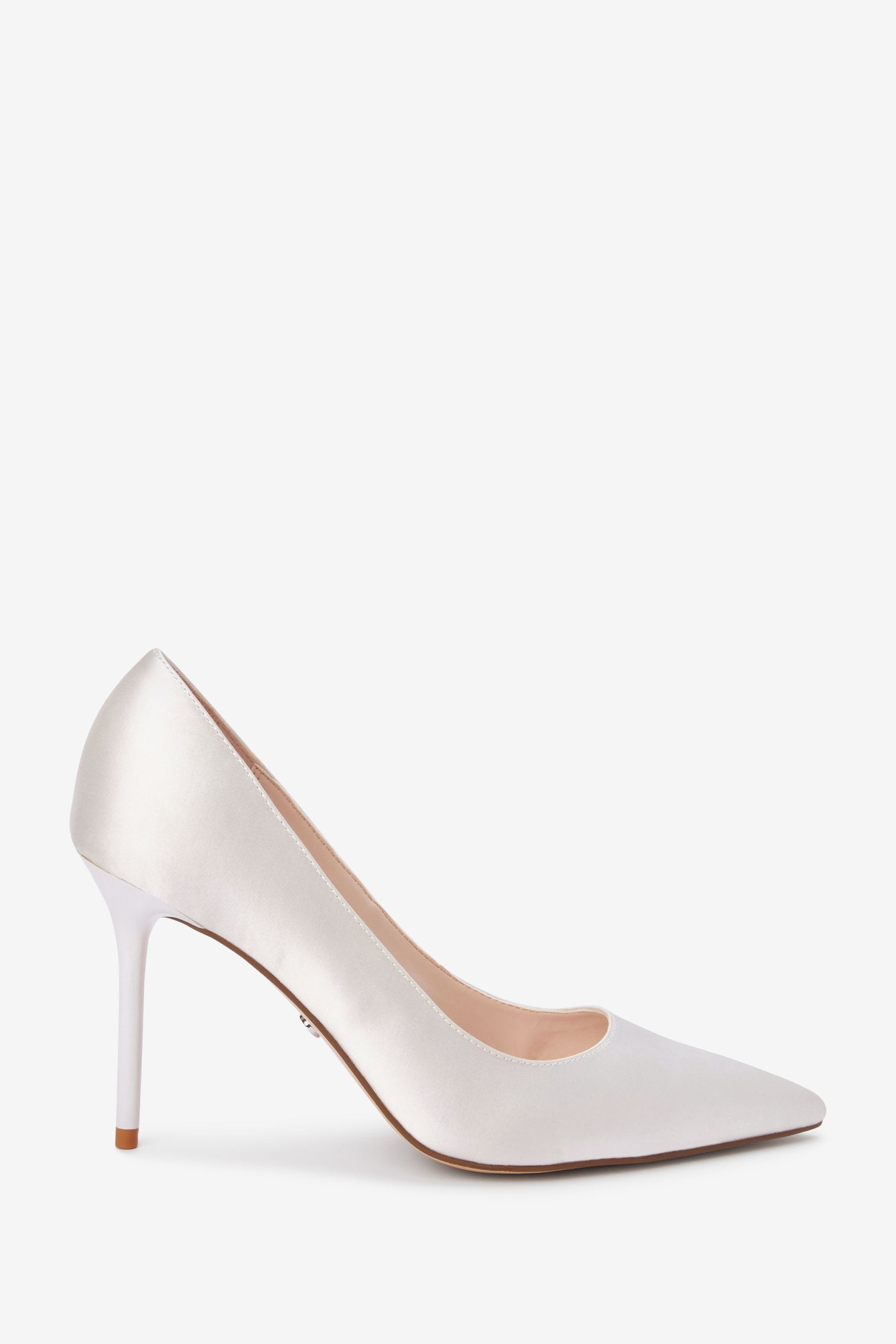 Ivory leather court shoes on sale