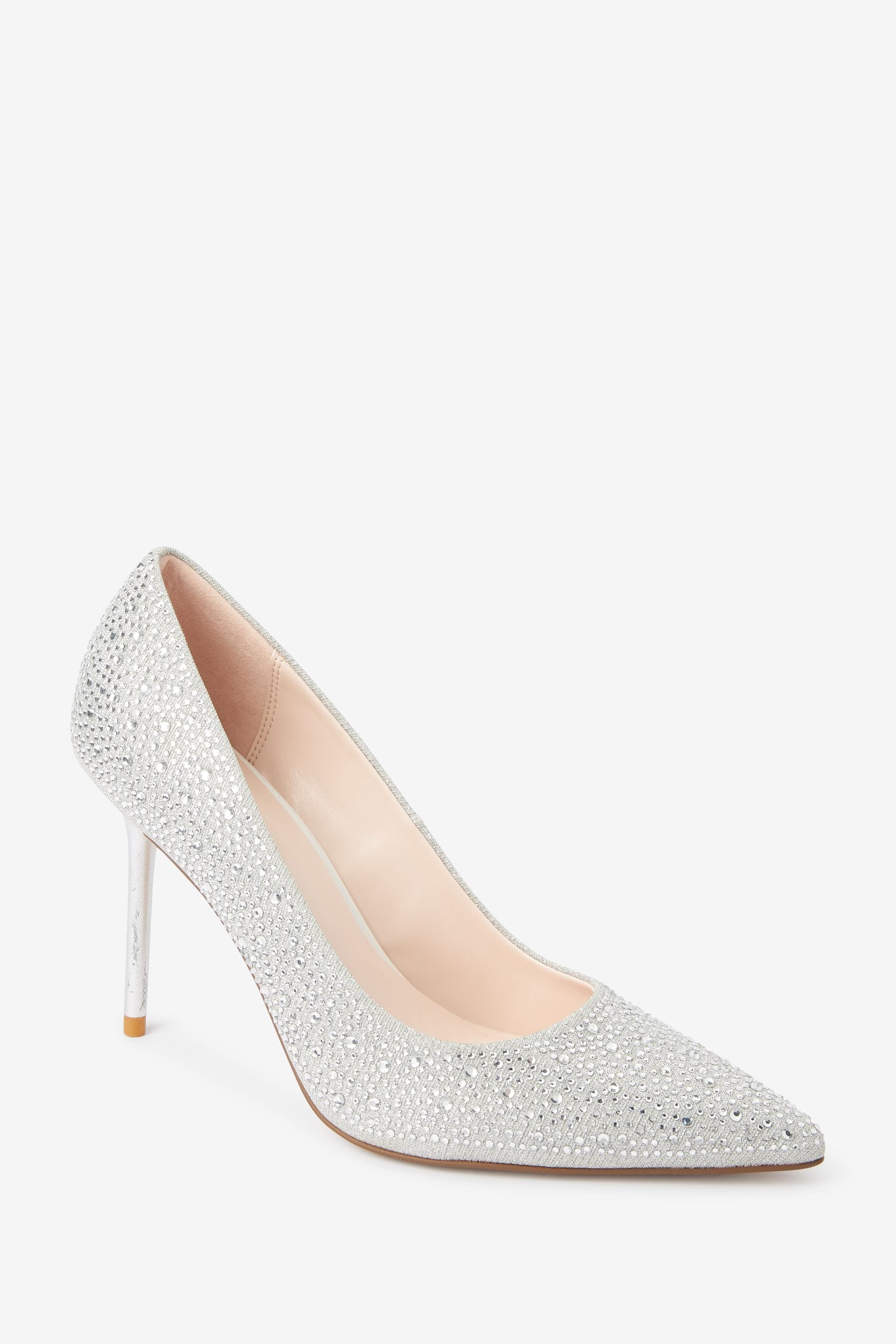 Next silver glitter shoes discount