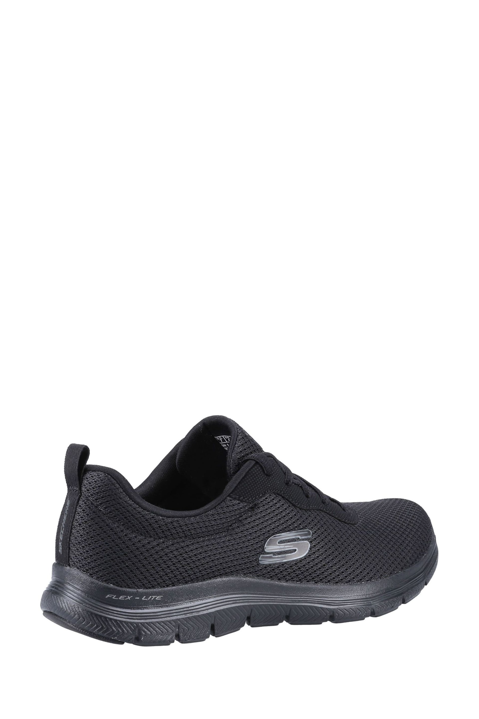 Skechers Black Flex Appeal 4.0 Brilliant View Womens Trainers - Image 3 of 8