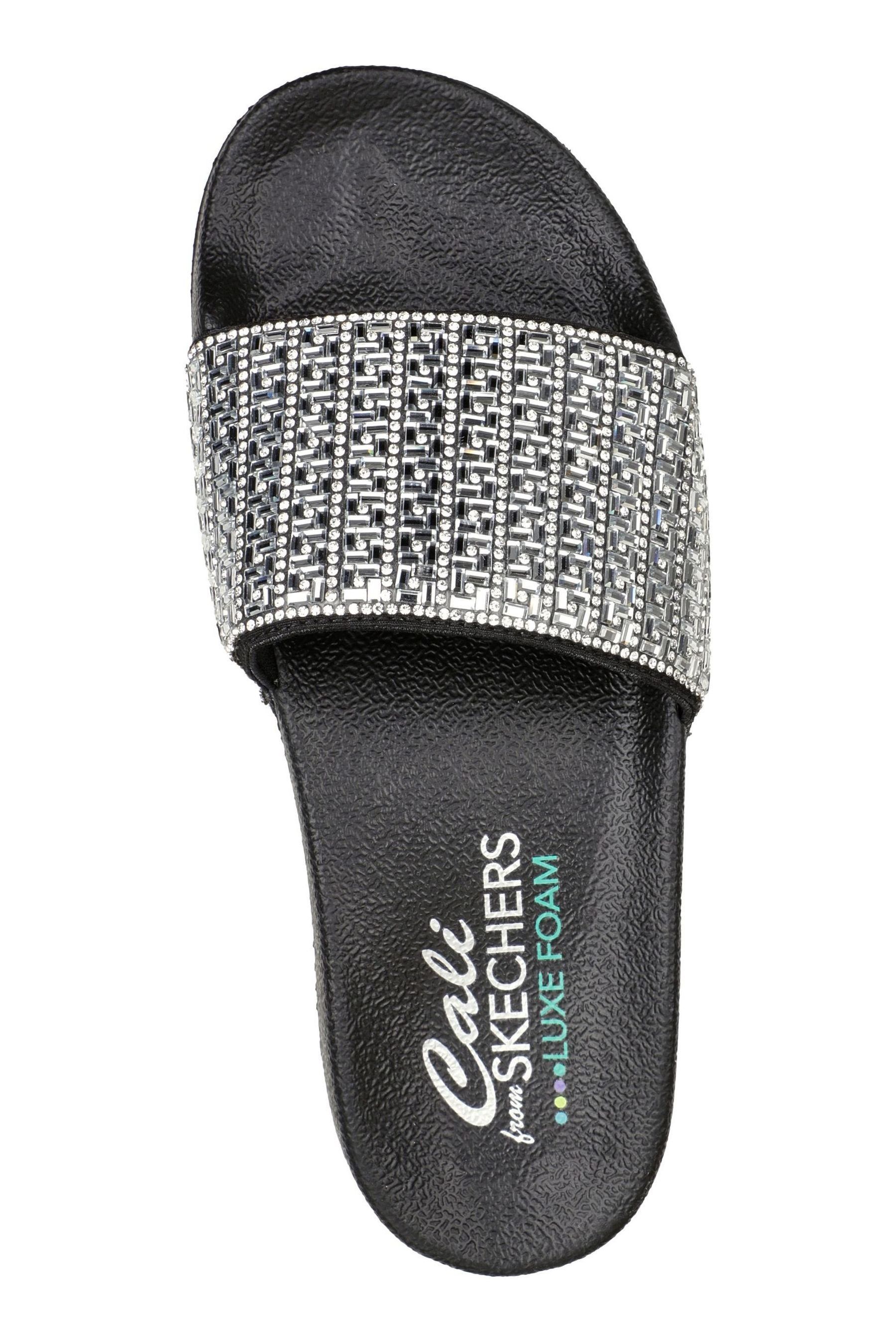 Buy Skechers Black Silver Pop Ups New Spark Womens Slides from the Next UK online shop
