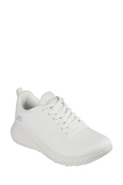 Skechers Ecru White Wide Fit Womens Bobs Squad Chaos Face Off Trainers - Image 4 of 5