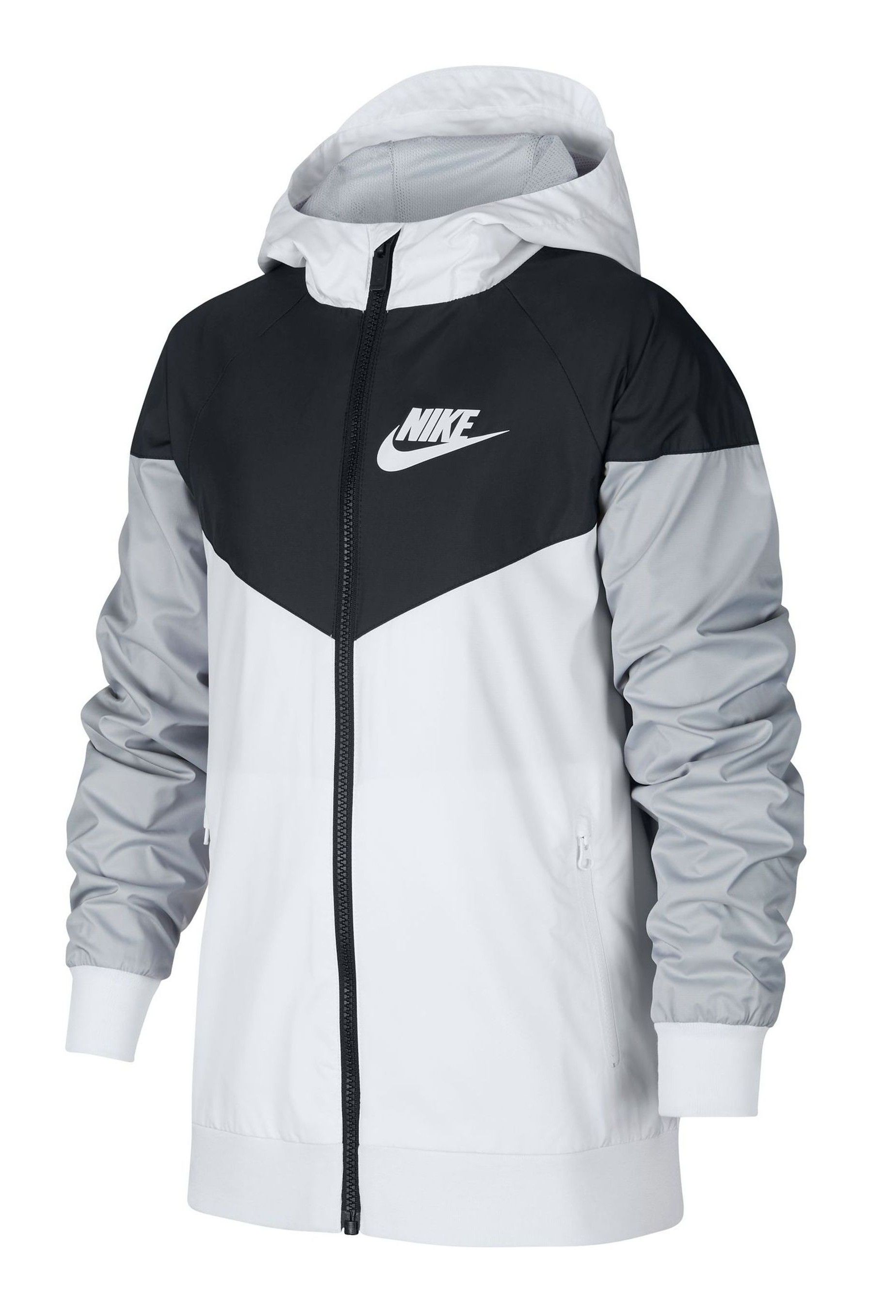 Nike windbreaker white black grey 2025