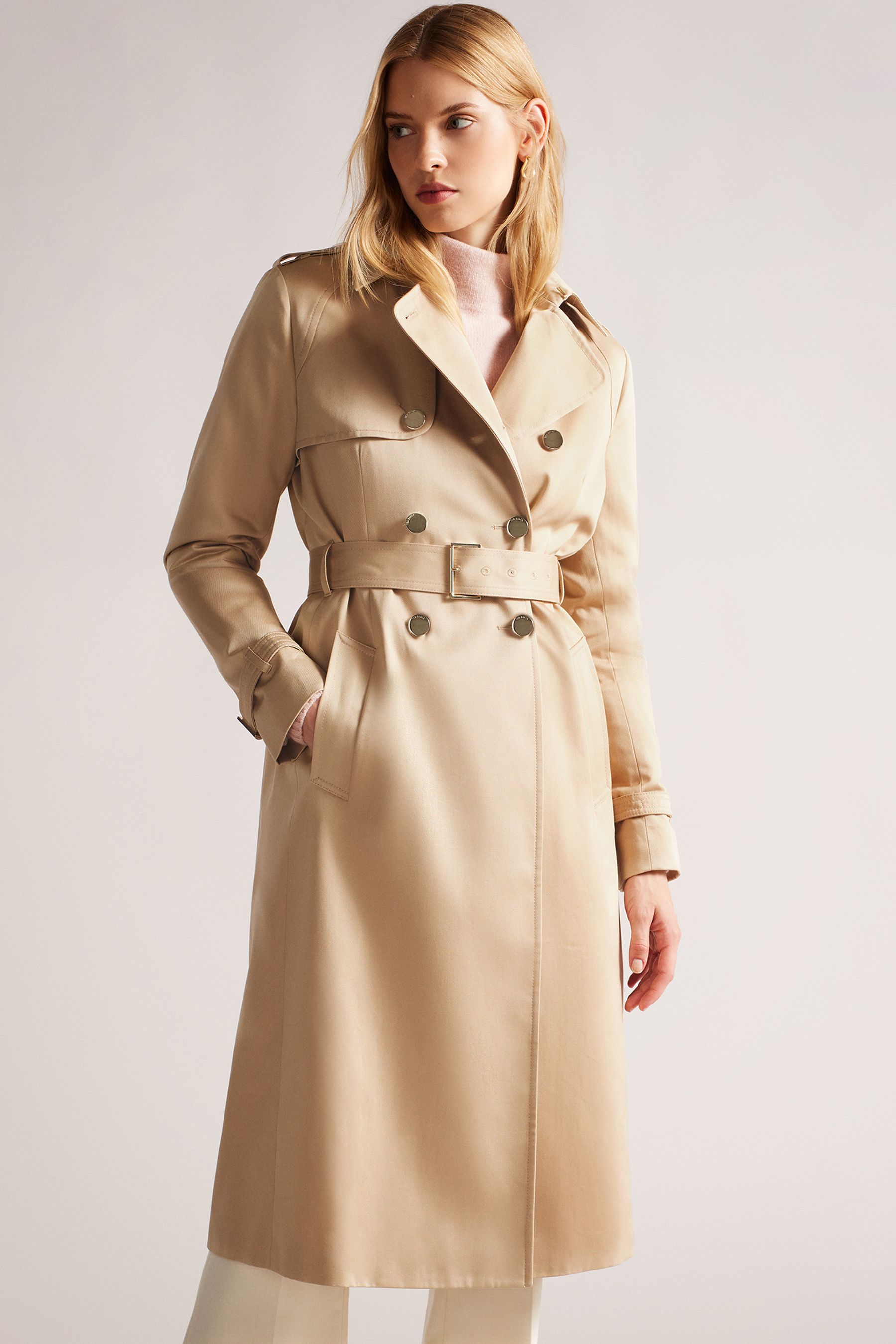 Buy Ted Baker Natural Robbii Lightweight Trench Coat from Next Luxembourg