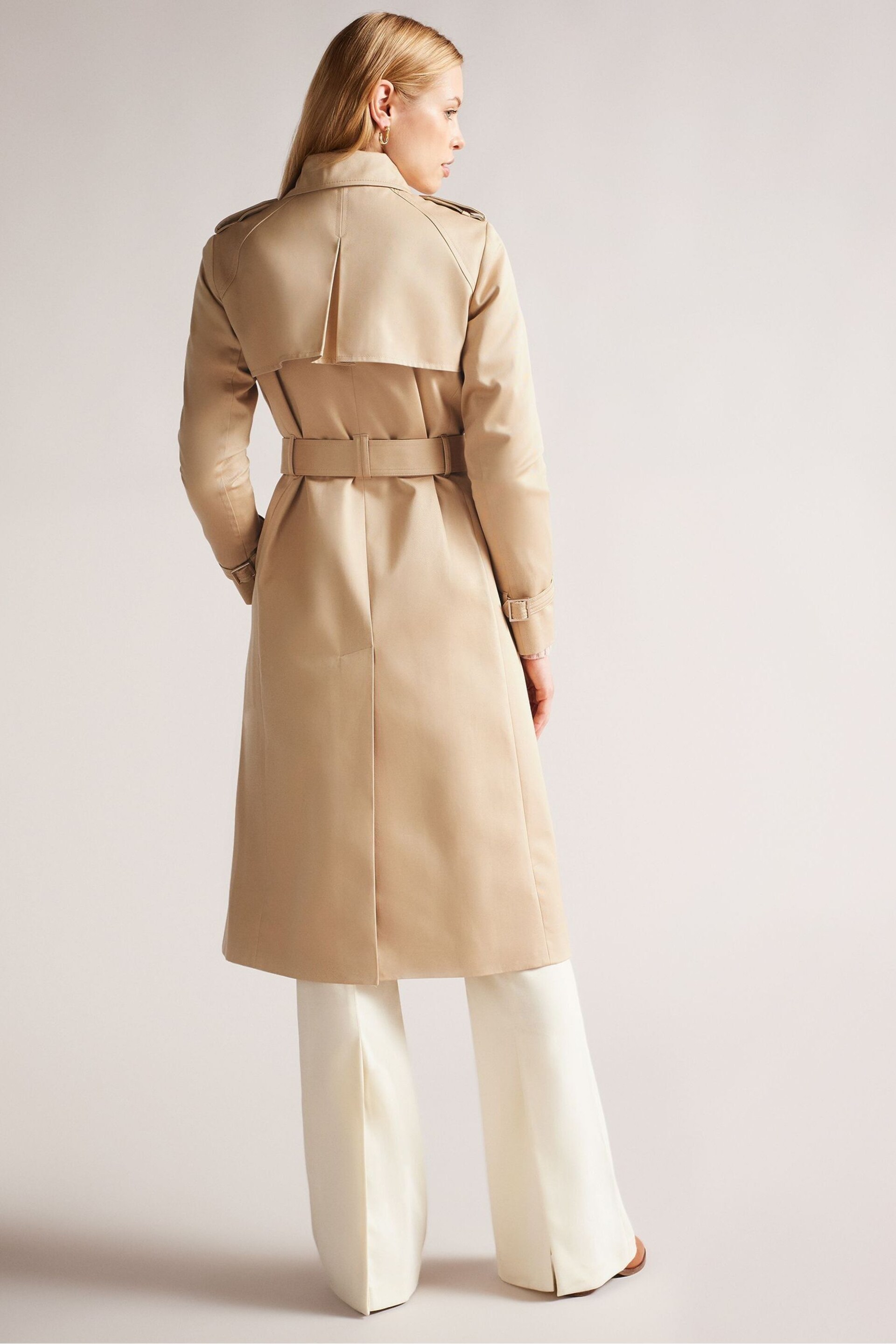 Ted Baker Natural Robbii Lightweight Trench Coat - Image 2 of 5
