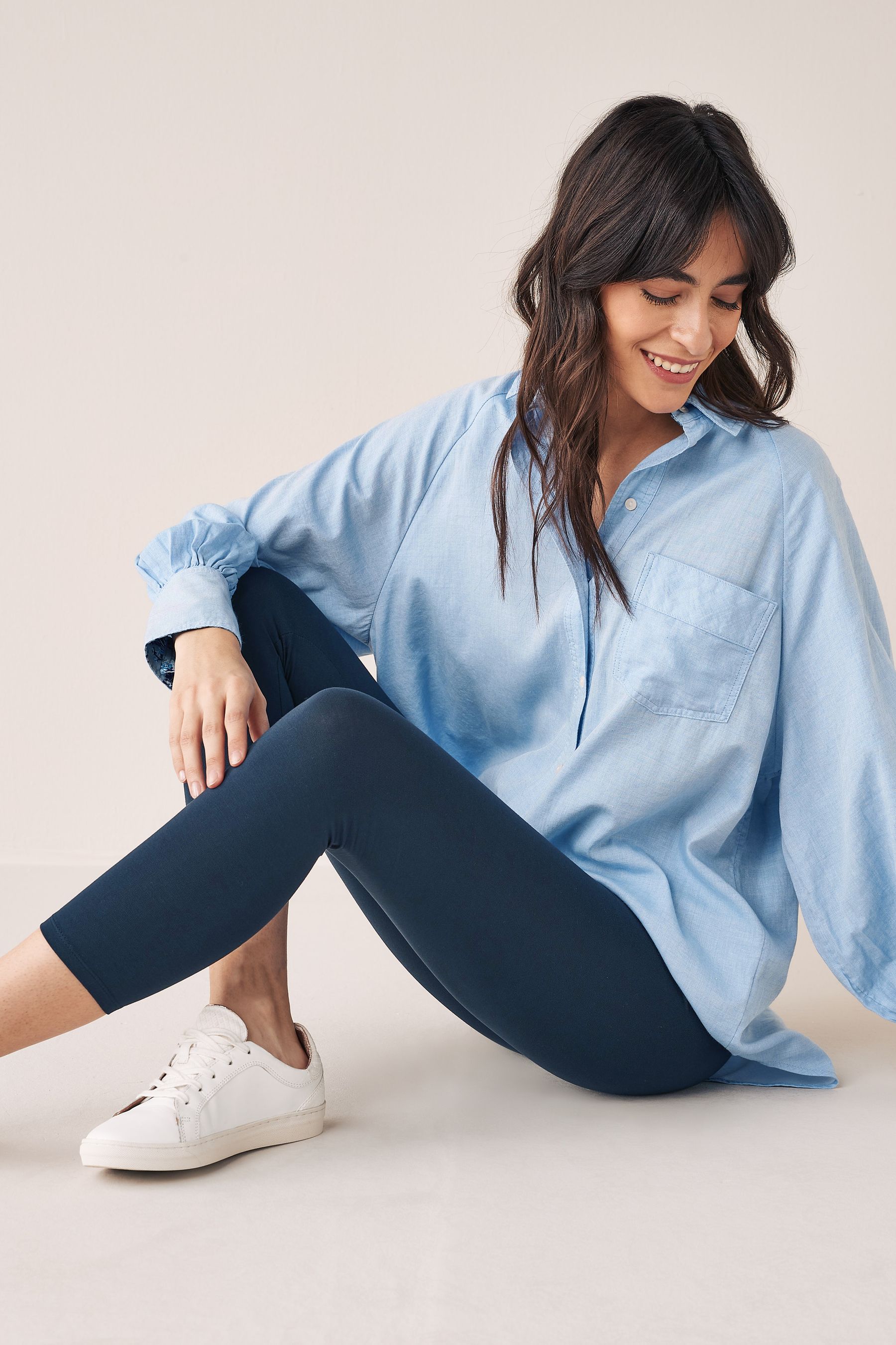 Buy Navy Blue Cropped Leggings from the Next UK online shop