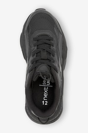 Black With Black Sole Elastic Lace Trainers - Image 5 of 10