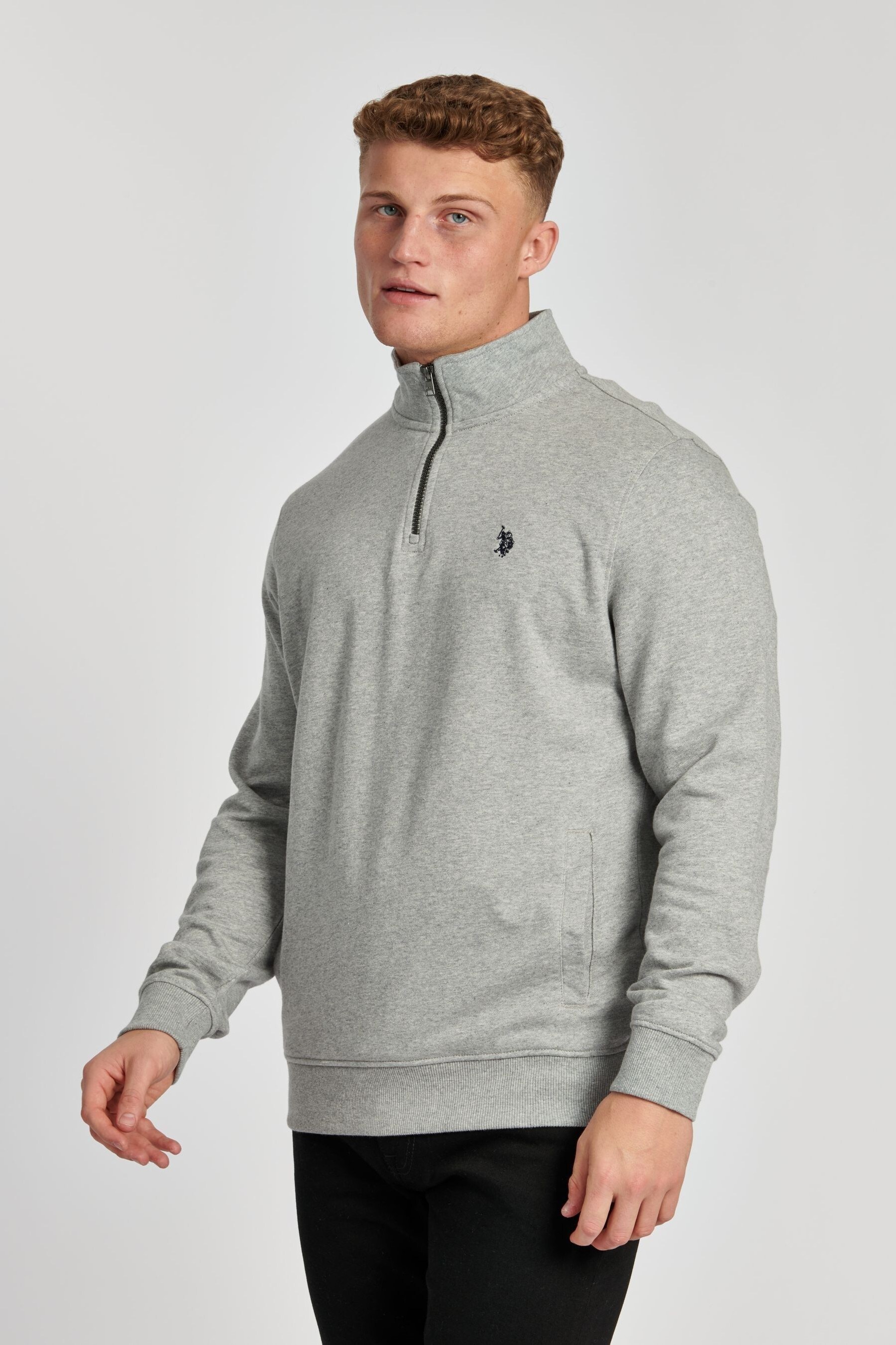 Funnel neck cotton sweater top