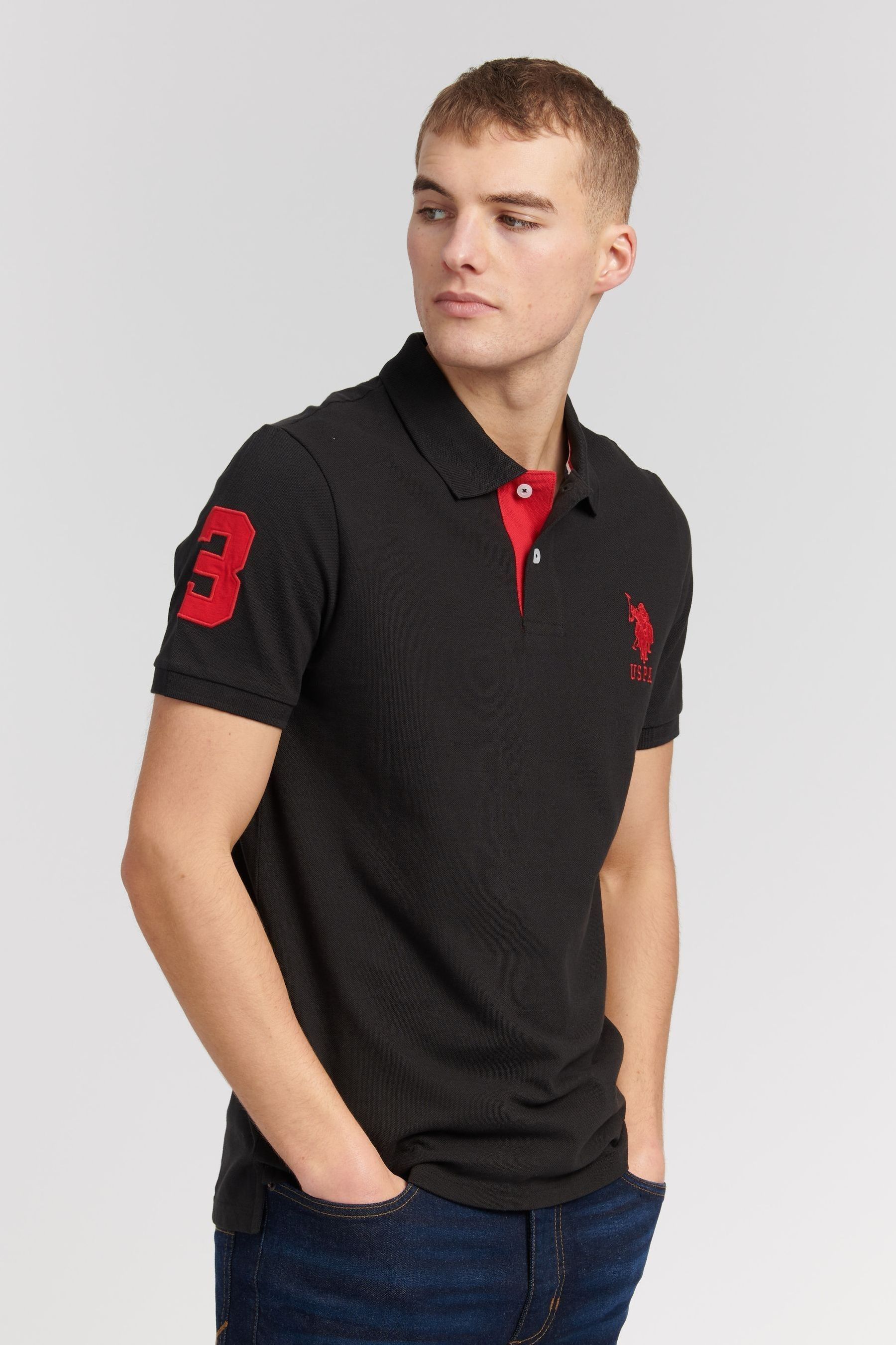 Buy U.S. Polo Assn. Regular Fit Player 3 Polo Shirt from Next Luxembourg