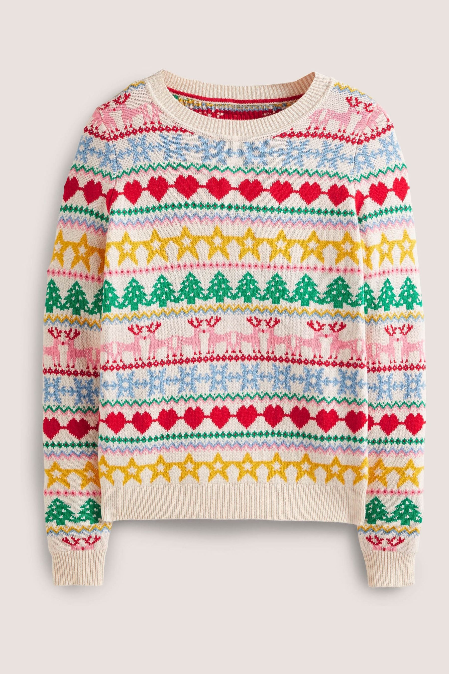 Buy Boden Yellow Christmas Jumper from Next Luxembourg