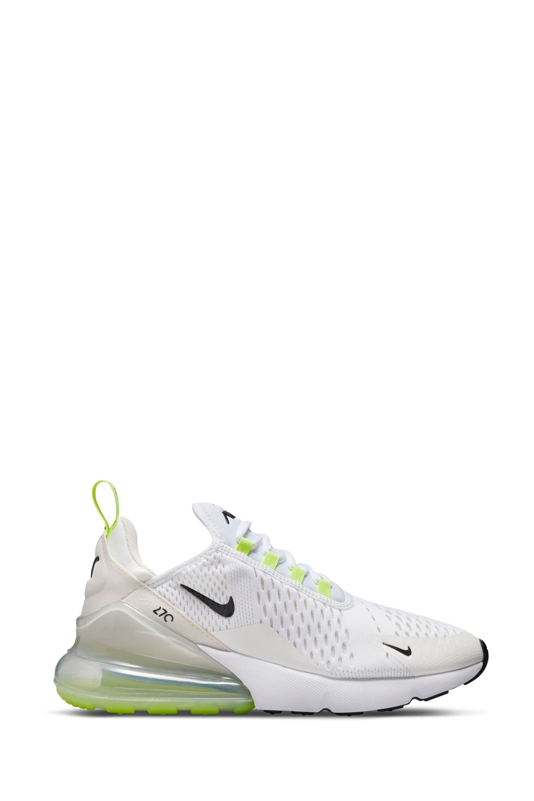 Buy Nike White Lime Air Max 270 Trainers from Next Luxembourg