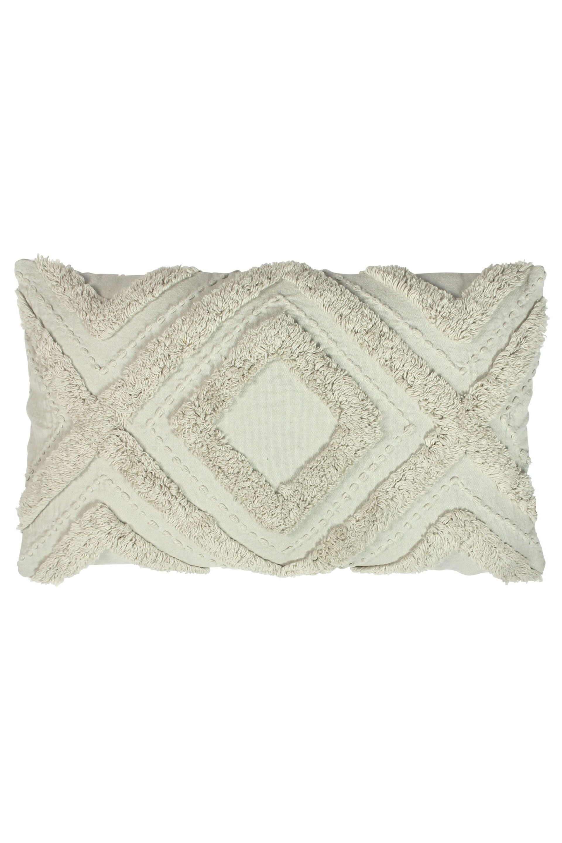 furn. Taupe Grey Orson Tufted Polyester Filled Cushion - Image 1 of 4
