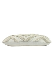 furn. Taupe Grey Orson Tufted Polyester Filled Cushion - Image 3 of 4