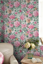 Laura Ashley Pink Aveline 10M Wallpaper - Image 1 of 4