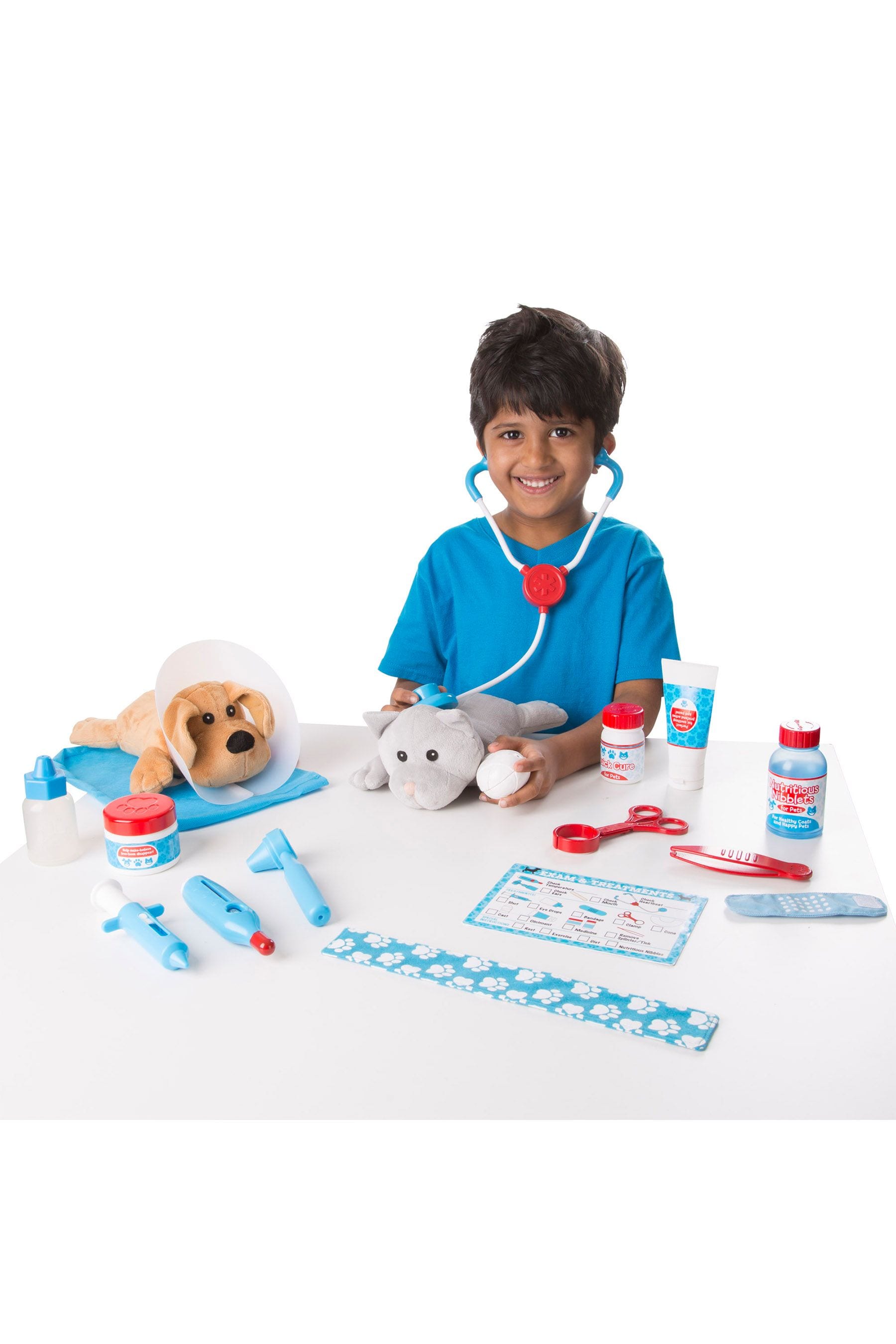 Examine and treat pet vet play set on sale