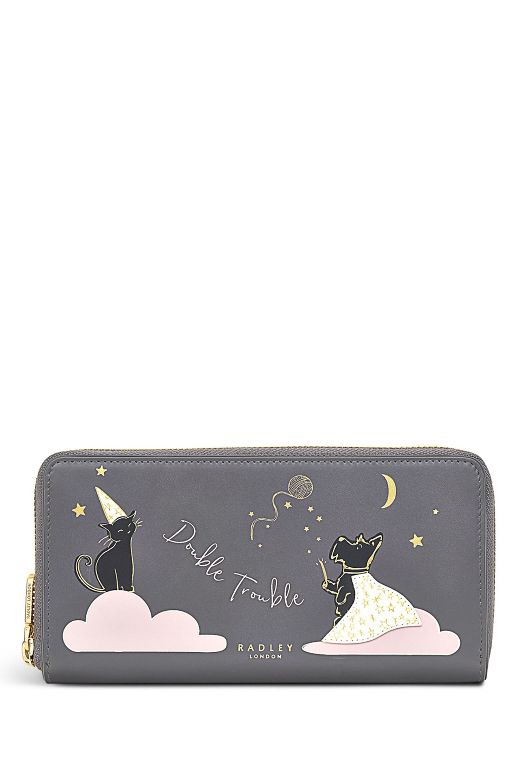 Buy Radley London Grey Double Trouble Large Zip Around Matinee Purse from Next Qatar