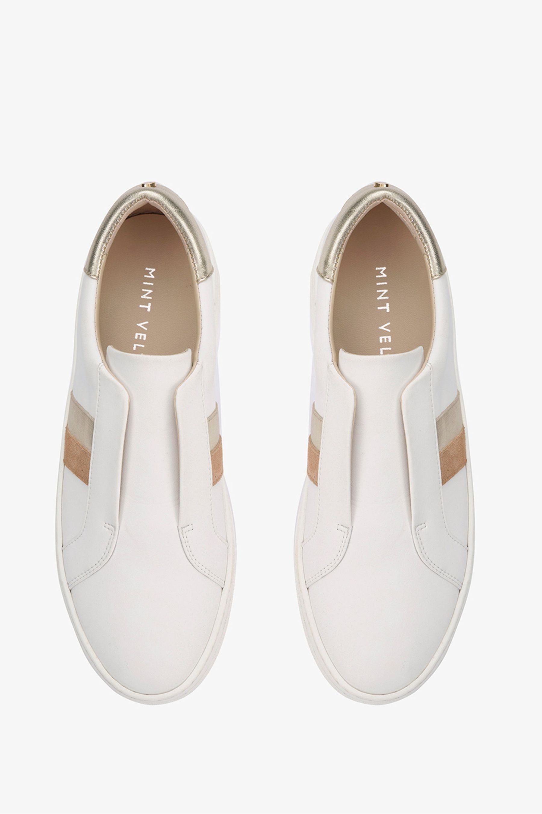 Buy Mint Velvet White Striped Ellie Trainers from Next Austria