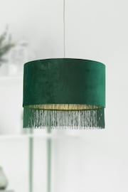 Searchlight Green Geena Velvet Fringe Shade - Image 1 of 3