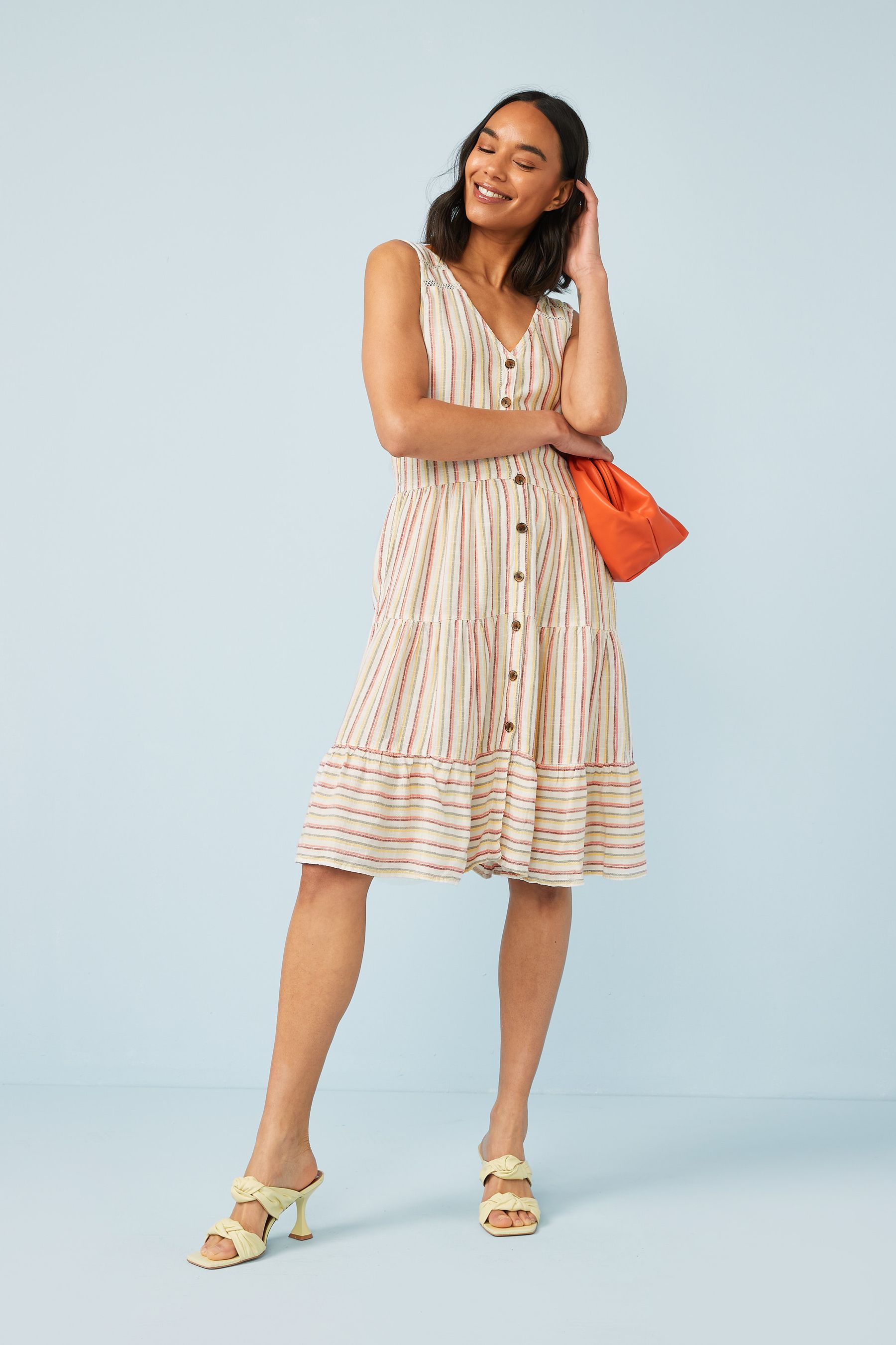 Next linen mix dress sales