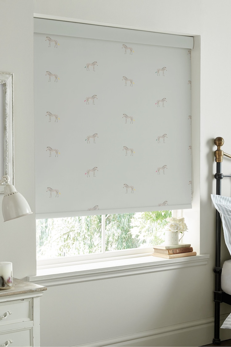 Sophie Allport Sage Grey Zebra Made To Measure Roller Blind - Image 2 of 4