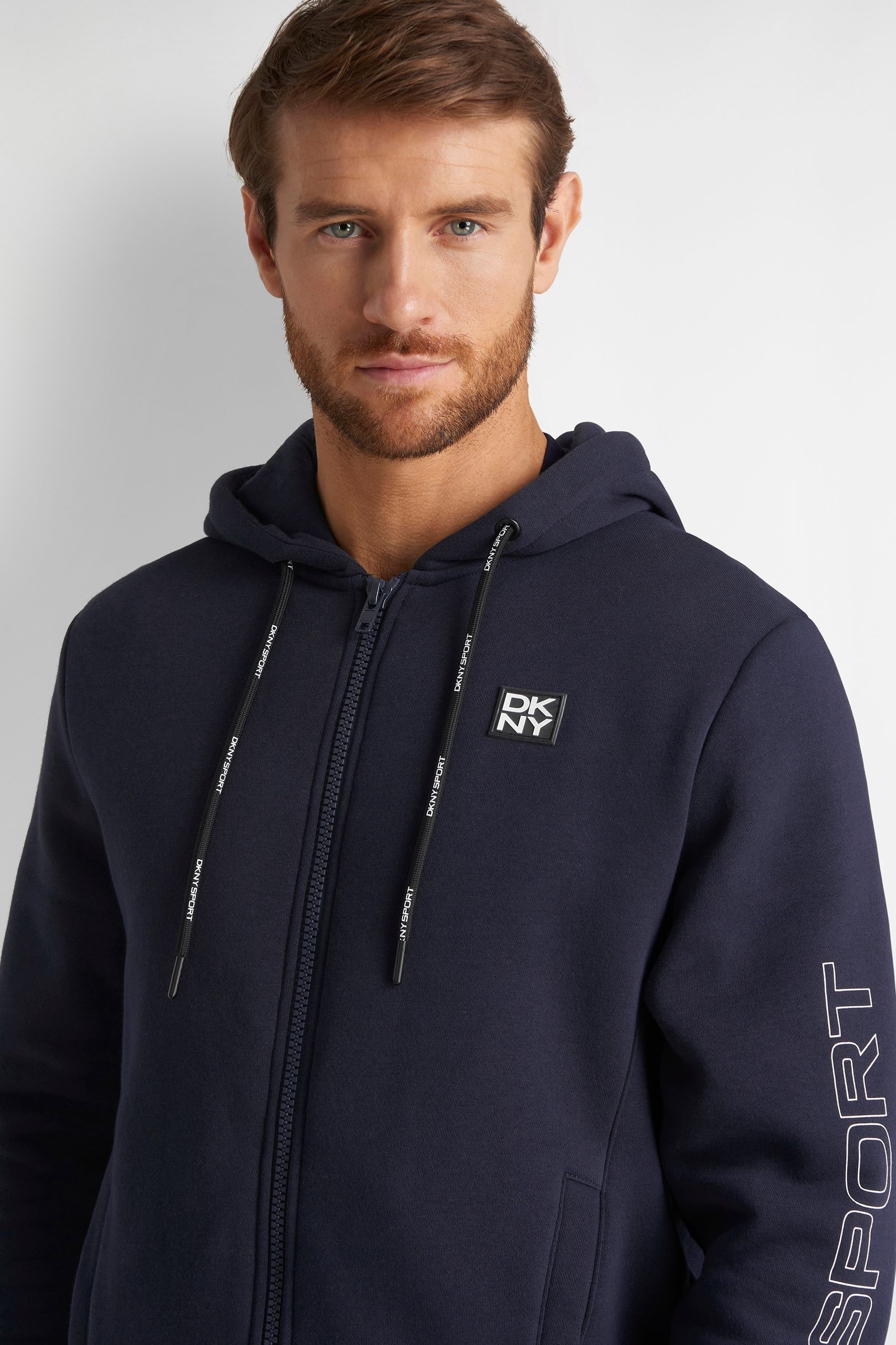 Buy DKNY Blue South Street Full Zip Hoodie from Next Luxembourg