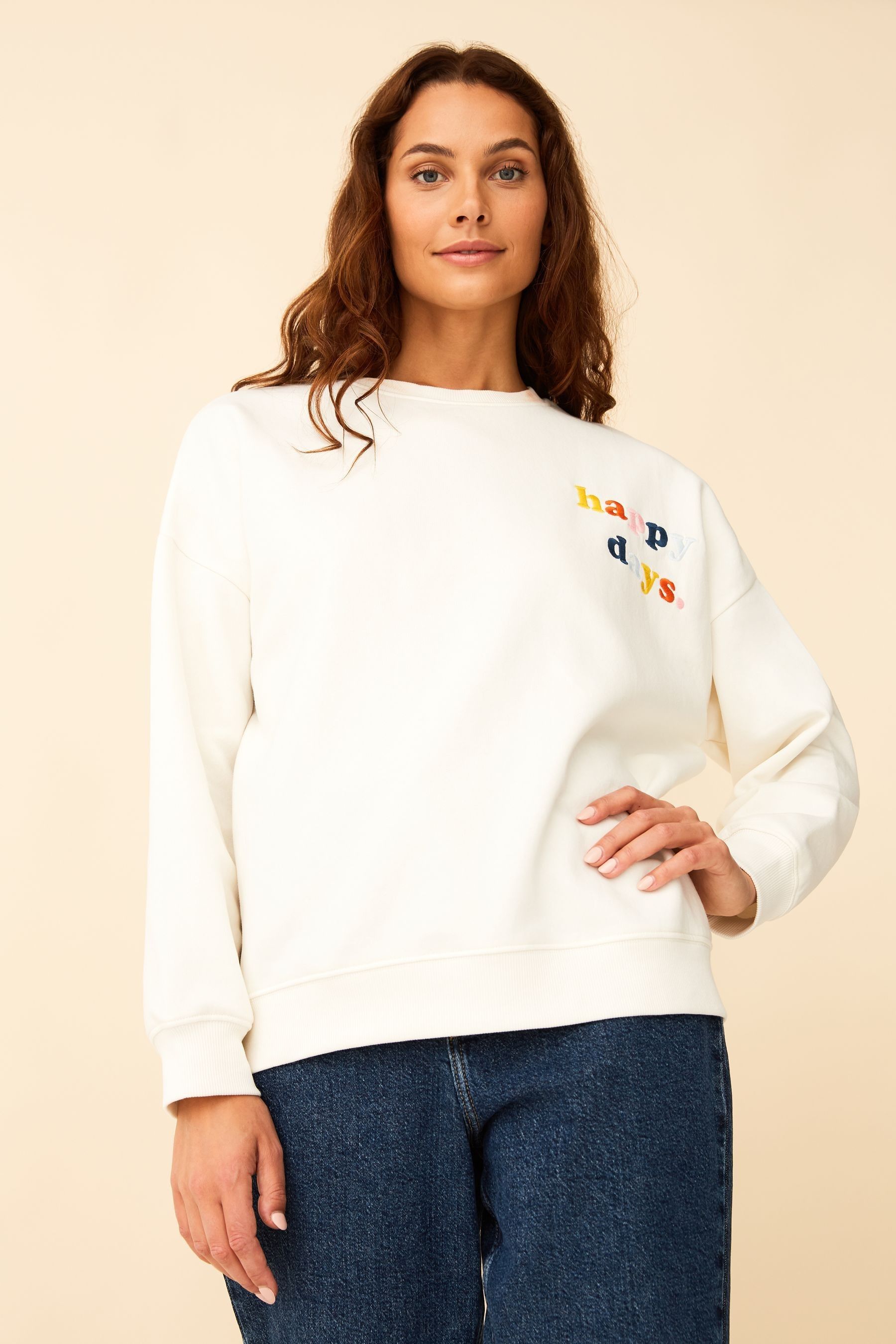 Buy F F Cream French Slogan Sweat Top from the Next UK online shop