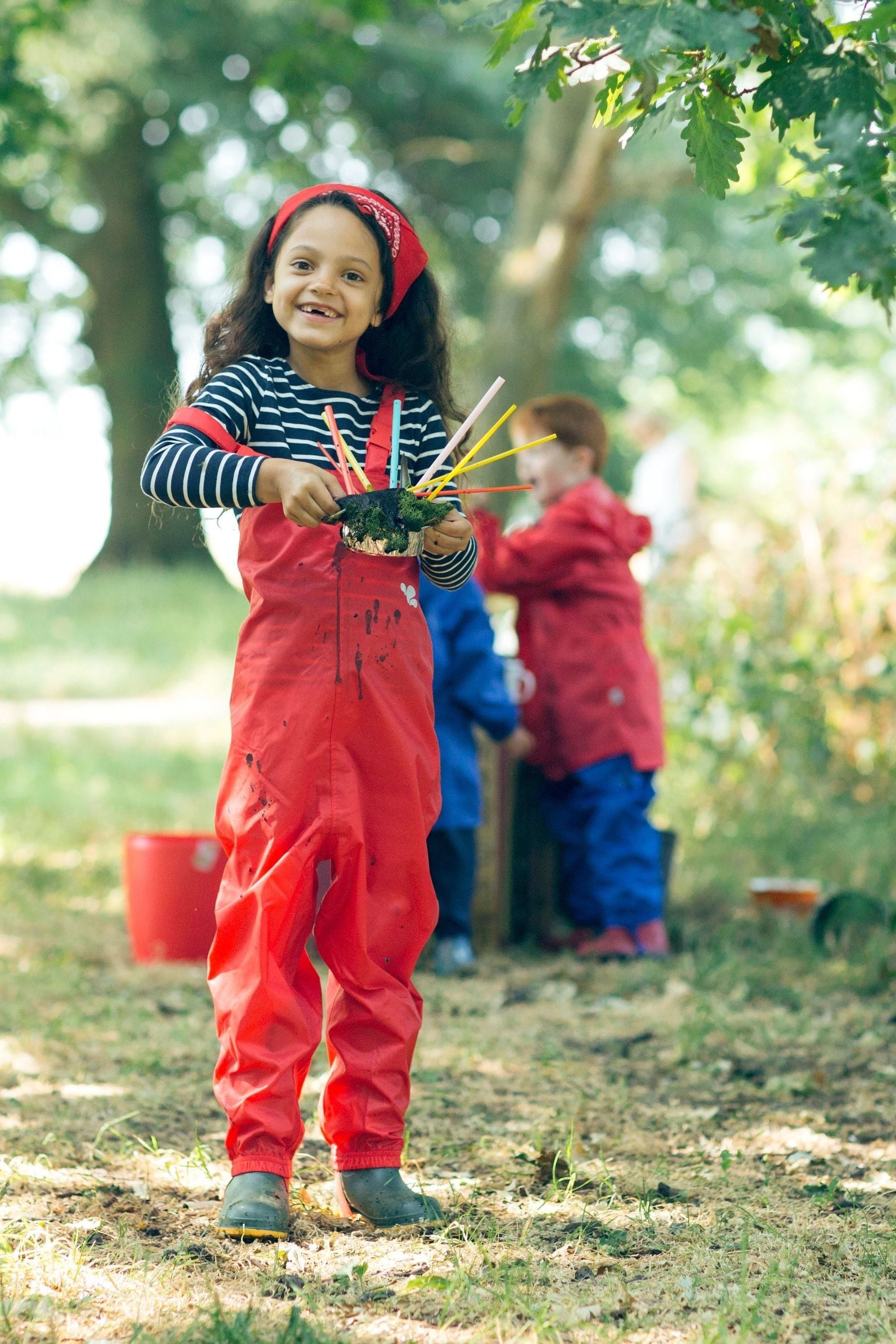 Muddy Puddles Red Originals Waterproof Dungarees