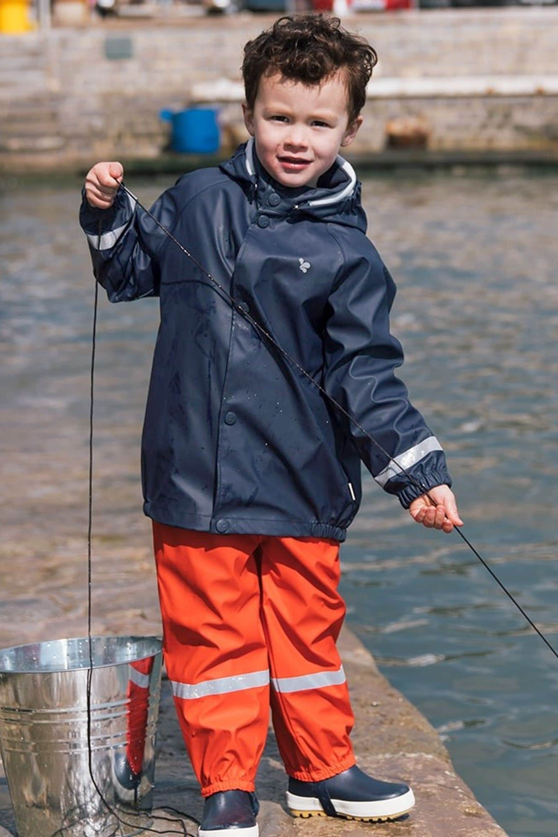 Buy Muddy Puddles Navy Blue Recycled Rainy Day Waterproof Jacket from the Next UK online shop