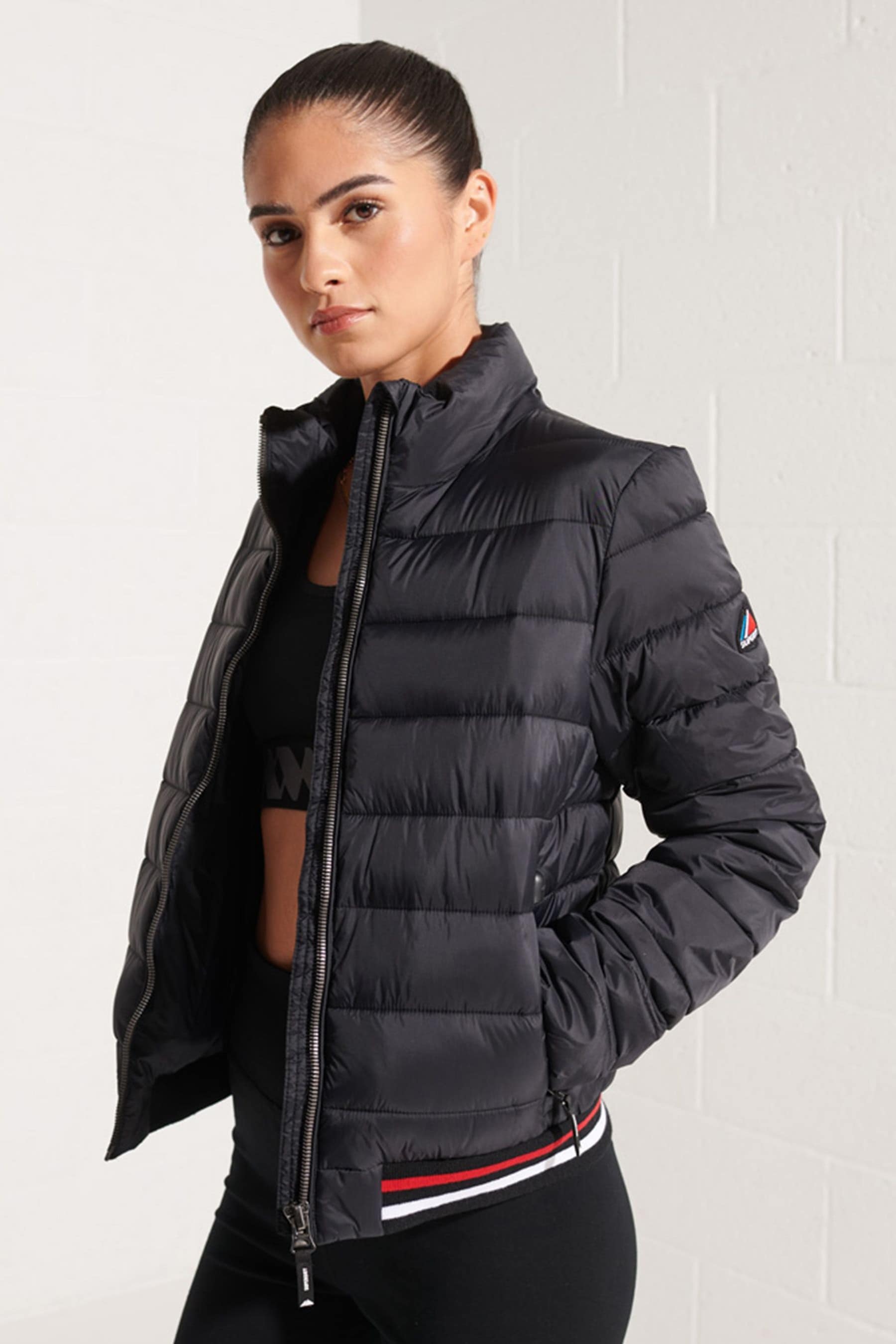 Buy Superdry Black Fuji Bomber Jacket from Next Luxembourg