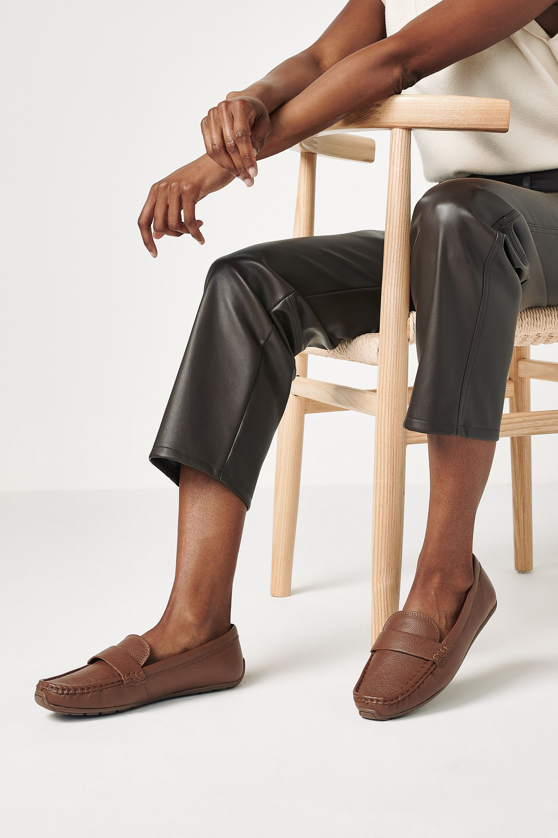 Buy Tan Brown Extra Wide Fit Forever Comfort Leather Driver Shoes from Next Austria