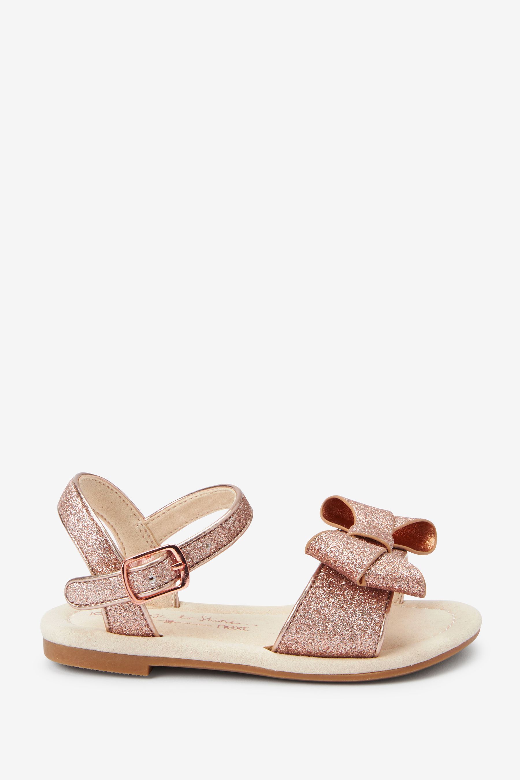 Glitter bow sandals on sale