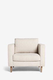 Tweedy Plain Light Natural Houghton Slim Arm Chair - Image 3 of 10