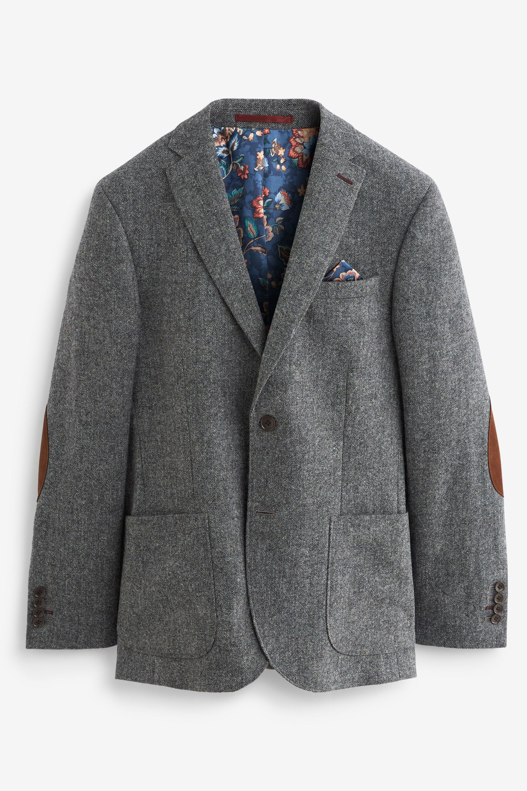Grey blazer with elbow patches cheap