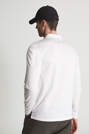 Reiss White Ashdown Golf Half Zip Polo Shirt - Image 5 of 5