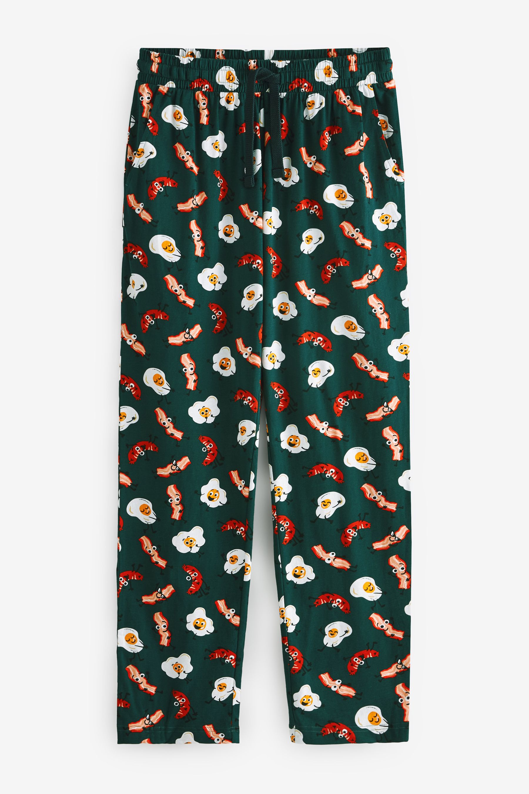 Breakfast print pajamas top