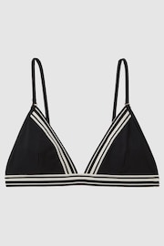 Reiss Black Raven Triangle Colourblock Bikini Top - Image 2 of 5