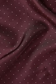 Reiss Burgundy Liam Polka Dot Silk Pocket Square - Image 5 of 5