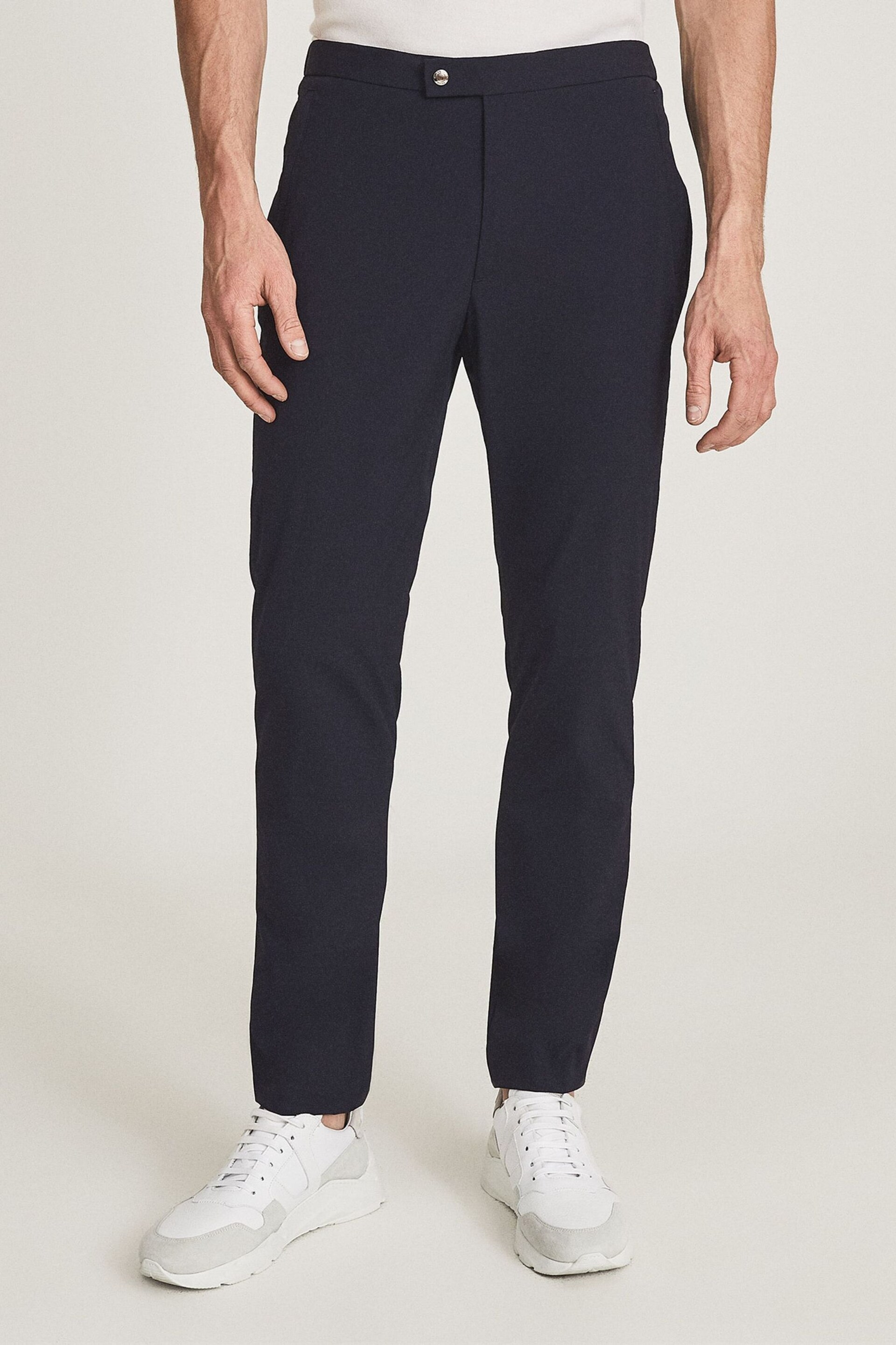 Reiss Navy Ranger Golf Performance Slim Fit Trousers - Image 1 of 5