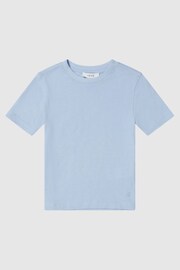 Reiss Soft Blue Bless Crew Neck T-shirt - Image 2 of 6