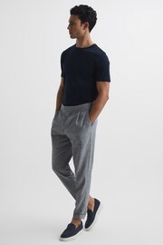 Reiss Navy Bless Marl Crew Neck T-shirt - Image 3 of 6