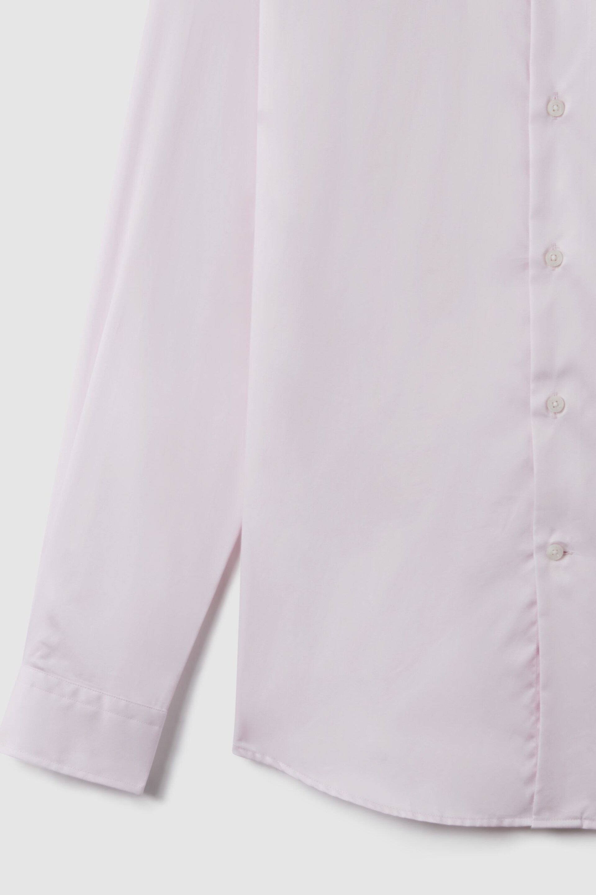 Reiss Pink Remote Slim Fit Cotton Sateen Shirt - Image 6 of 6