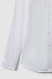 Reiss White Remote Slim Fit Cotton Sateen Shirt - Image 6 of 9